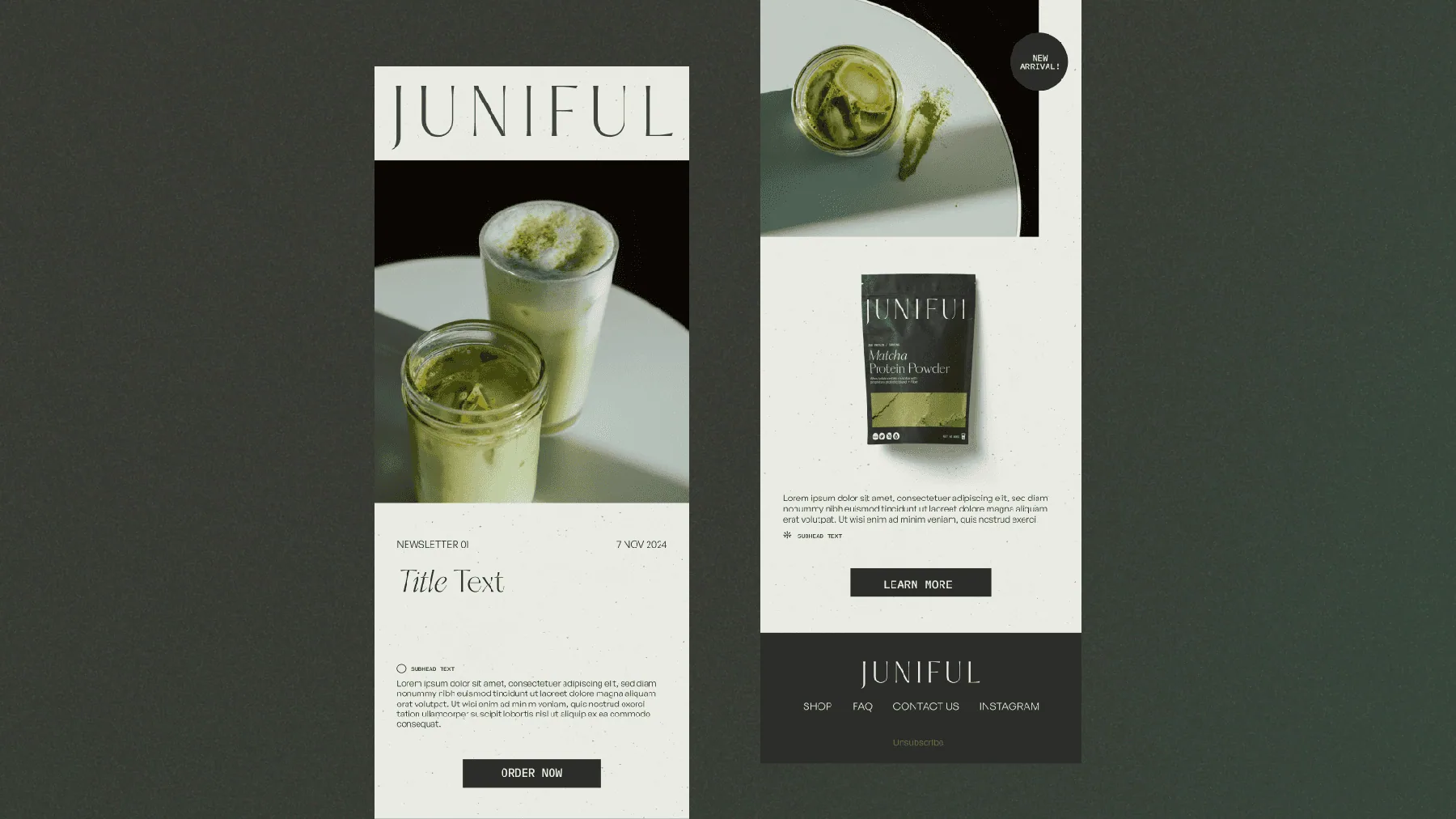 Juniful newsletter design
