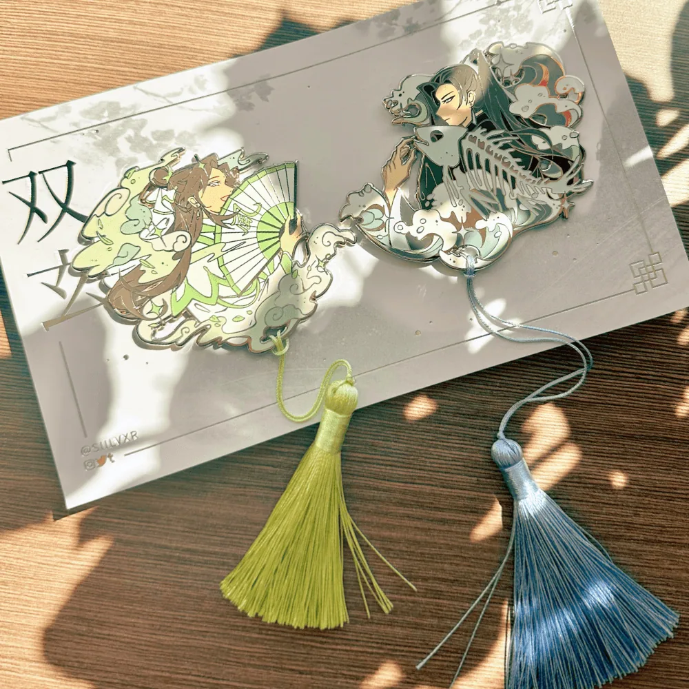Enamel pins on fabric
