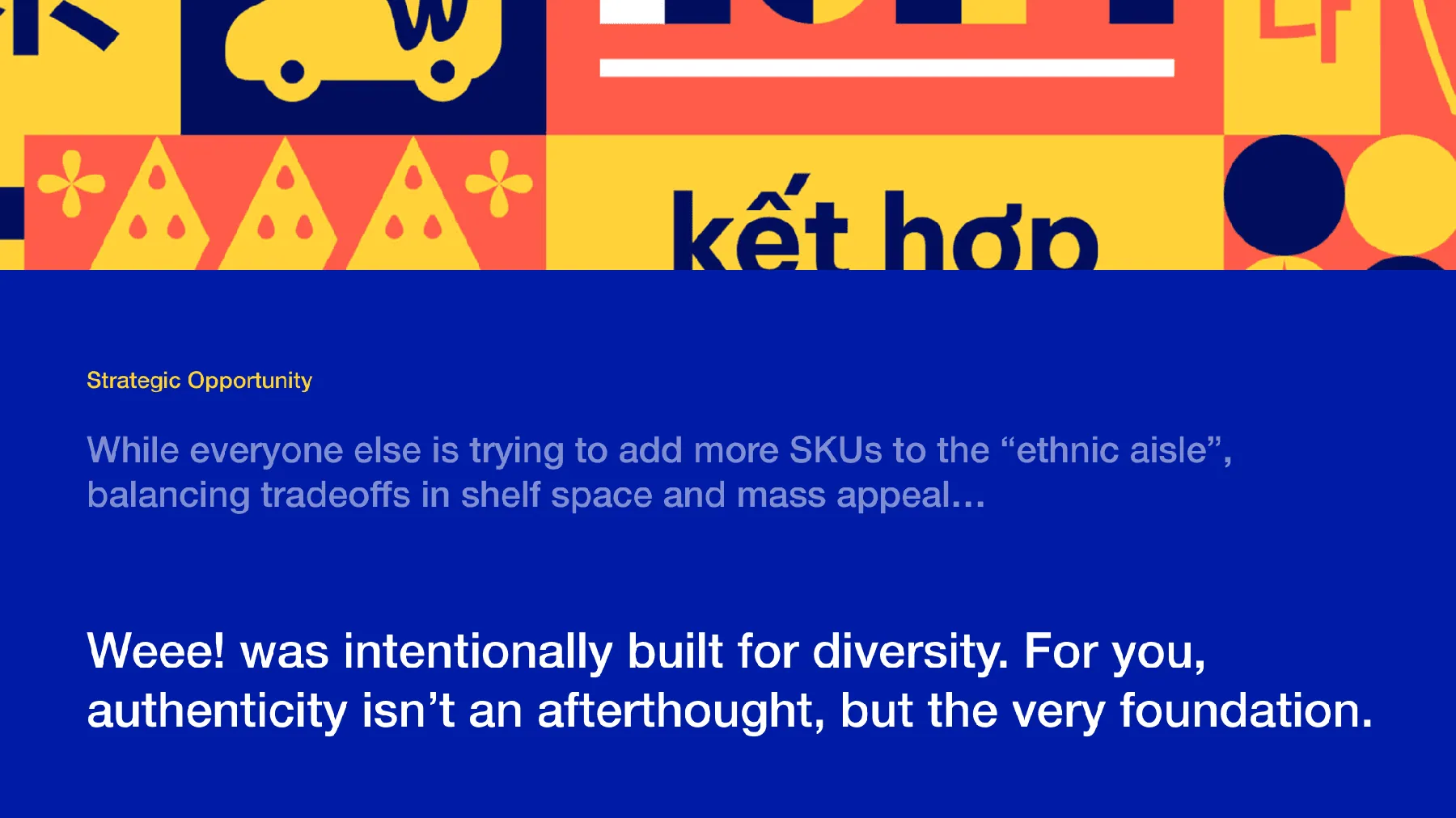 Weee! brand strategy deck — slide 22