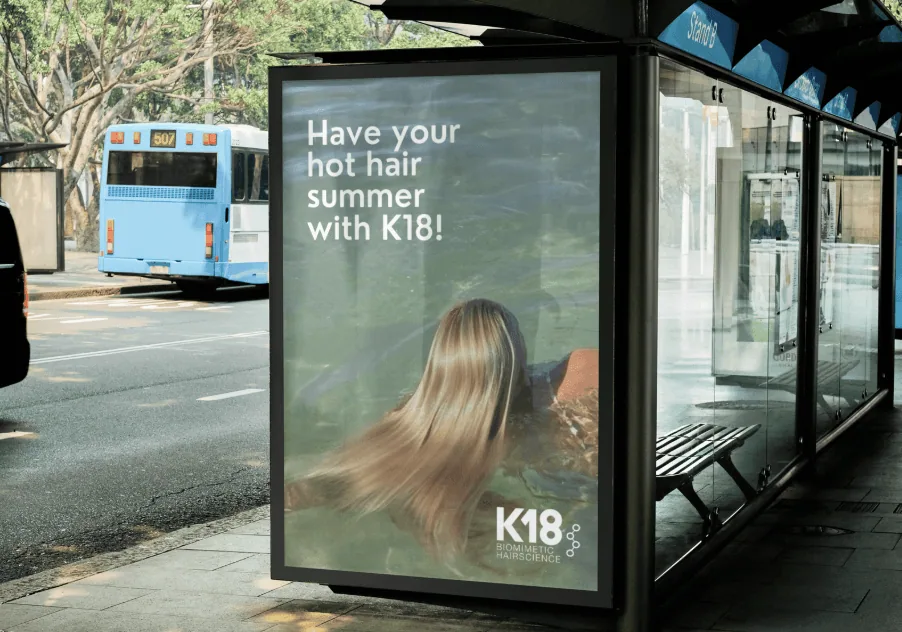 K18 bus-shelter ad